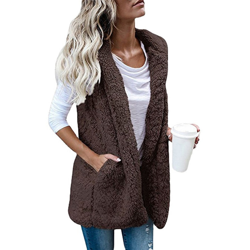 Hooded Sleeveless Sporty Hoodie
