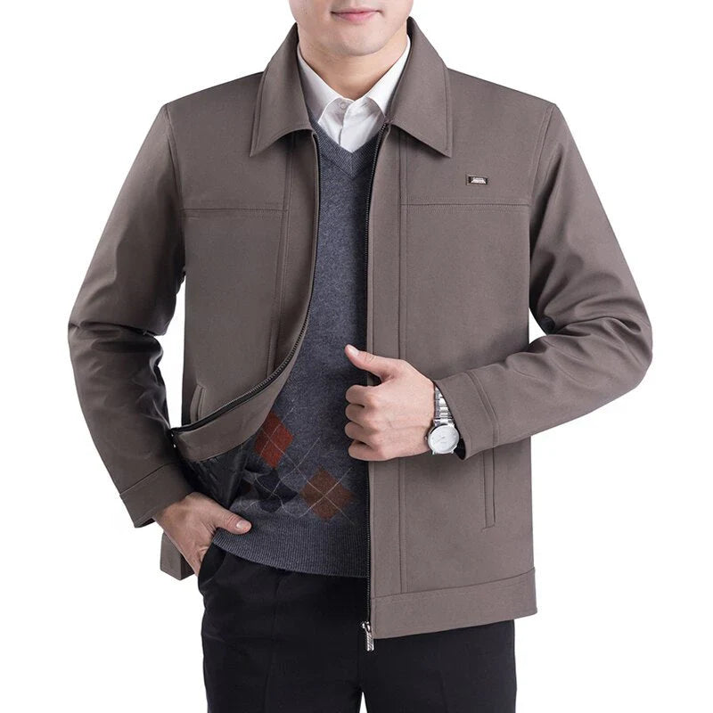 Elegant Men's Jacket Lapel Collar Classic Modern