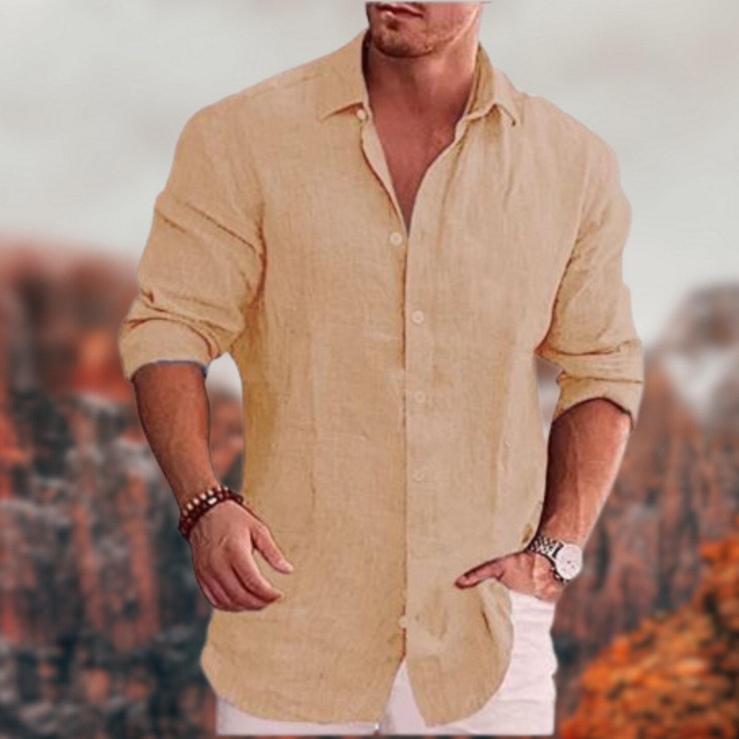 Men's Shirt Casual Long Sleeve Modern