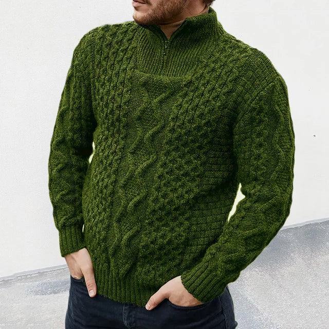 Men's Premium Knitted Half-Zip Sweater