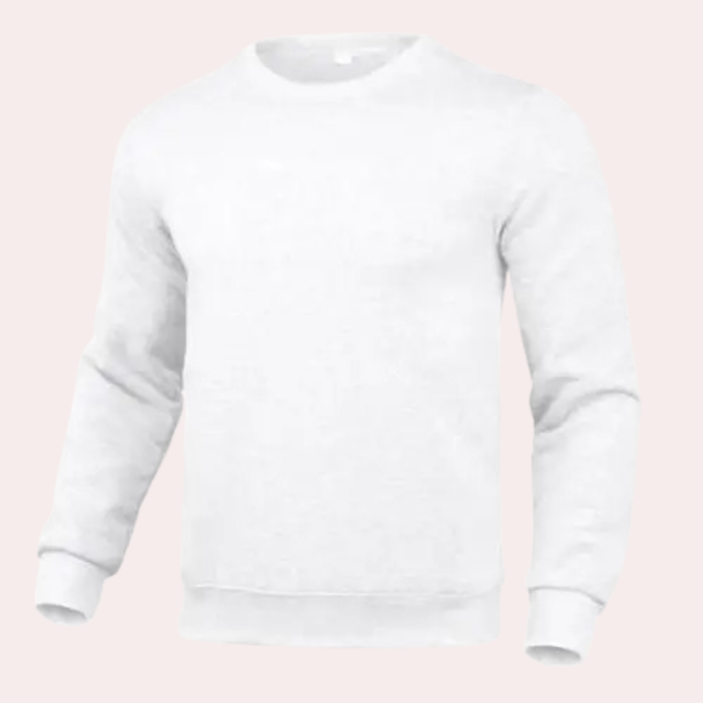 Men's Sweatshirt Solid Color Crew Neck