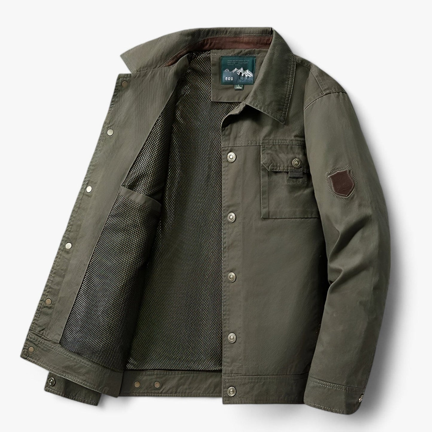 Men's Bomber Jacket with Buttons Cargo Style