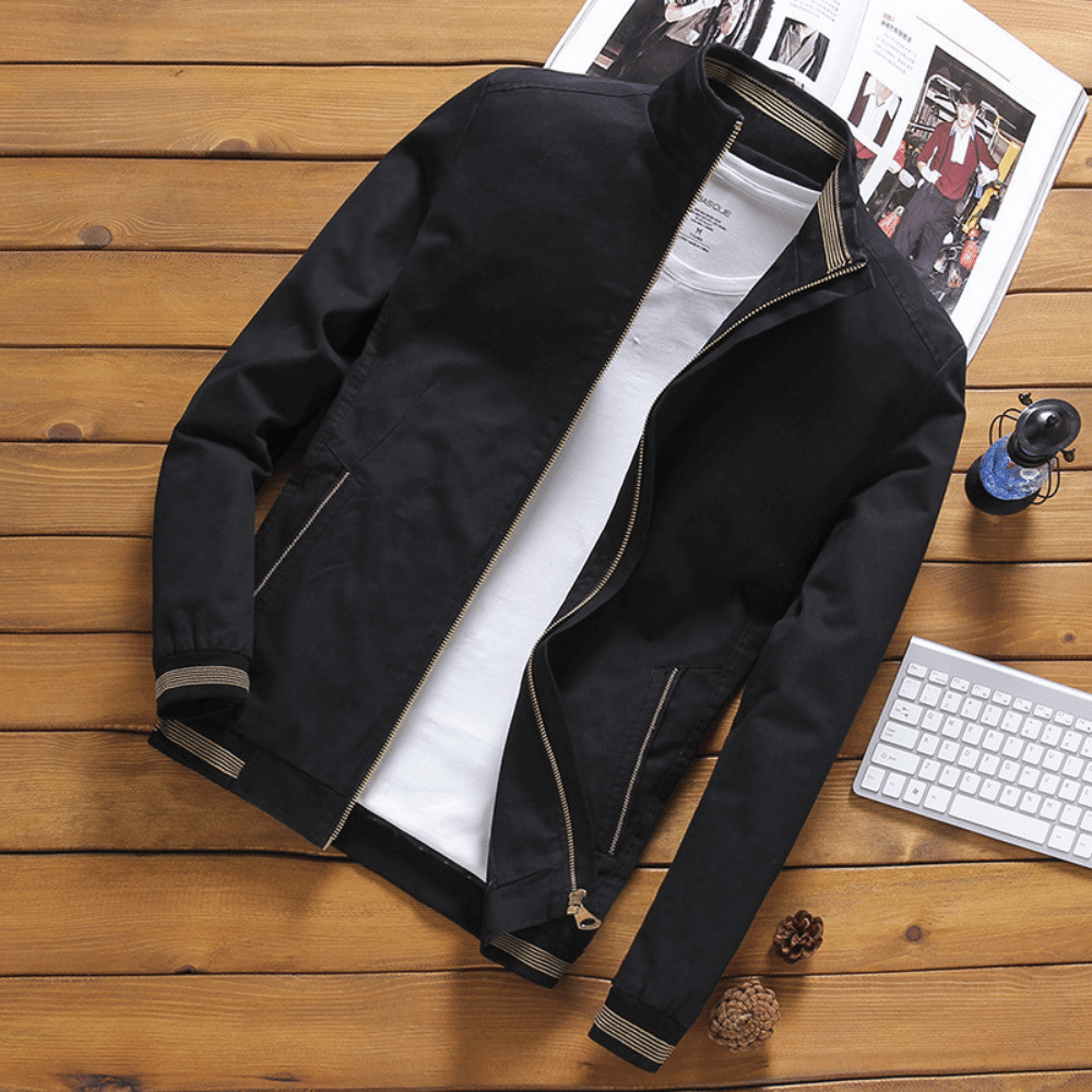 Men's Quilted Jacket Water-Repellent Zip Up