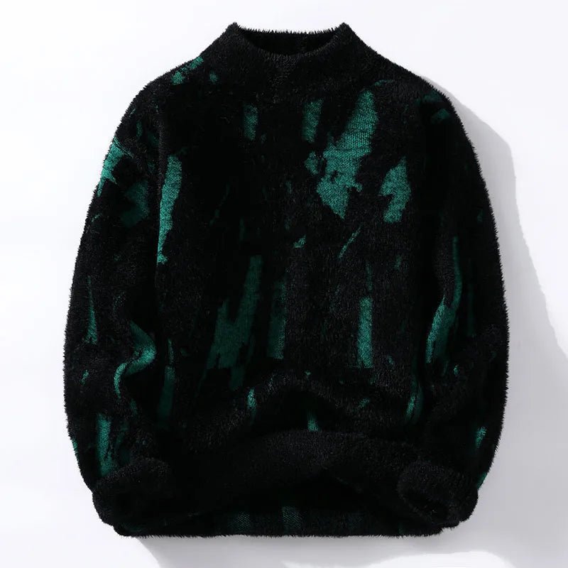 Men's Knitted Sweater Warm Fluffy Winter
