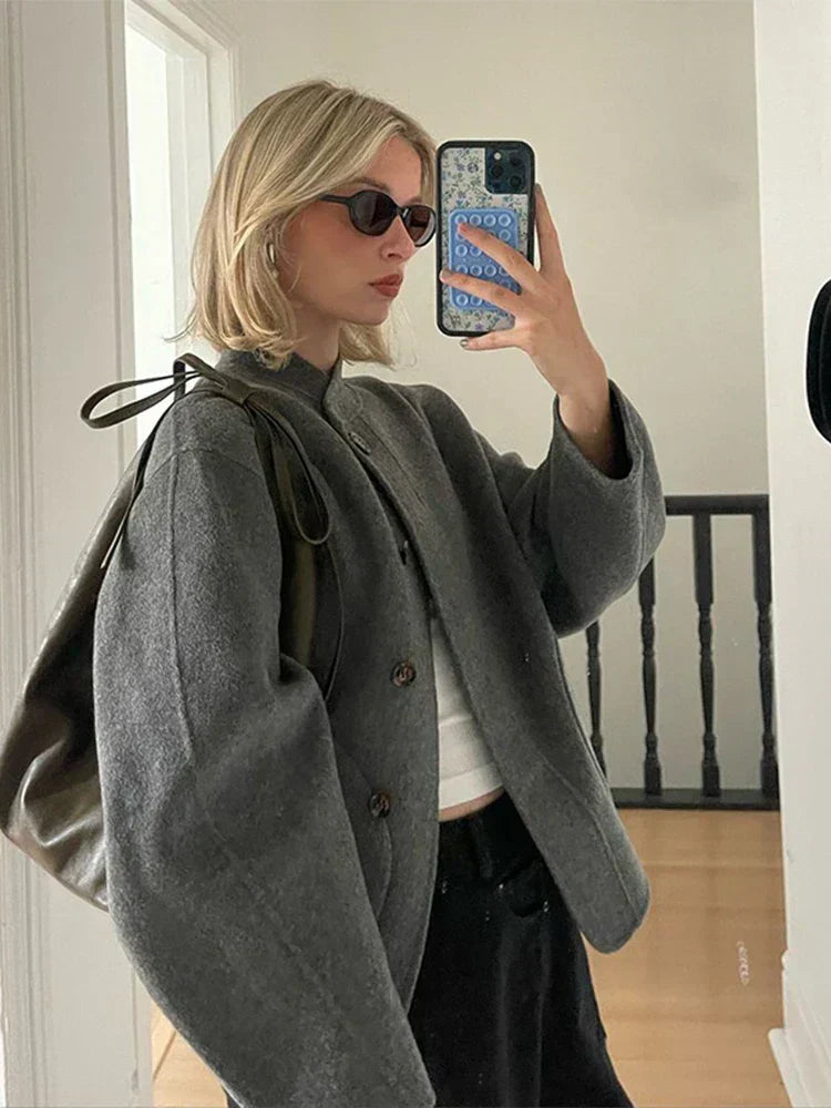 Elegant Women's Autumn Plus Size Coat