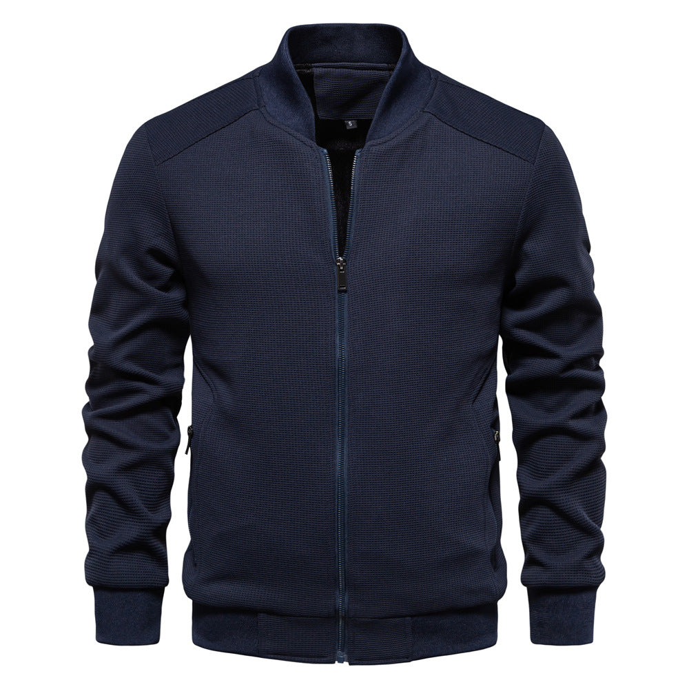 Stylish Men's Zip-Up Bomber Jacket