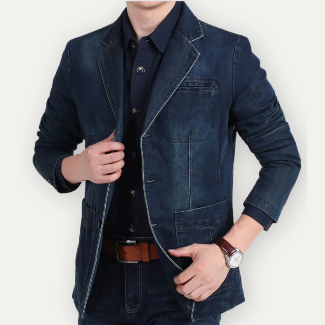 Men's Slim Fit Blazer with Buttons
