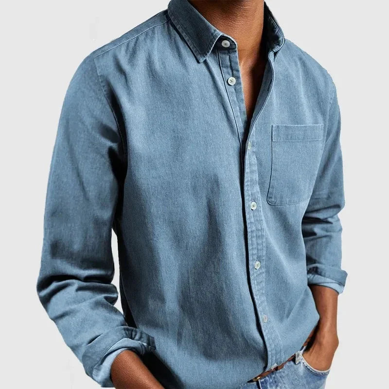 Men's Casual Long Sleeve Denim Jacket