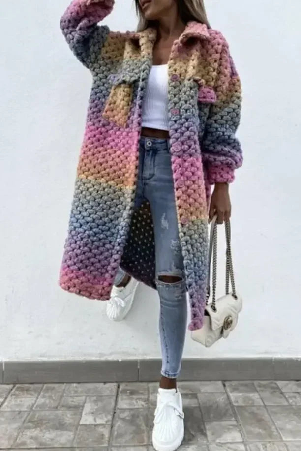 Colorful Braided Cloak Rainbow Cape