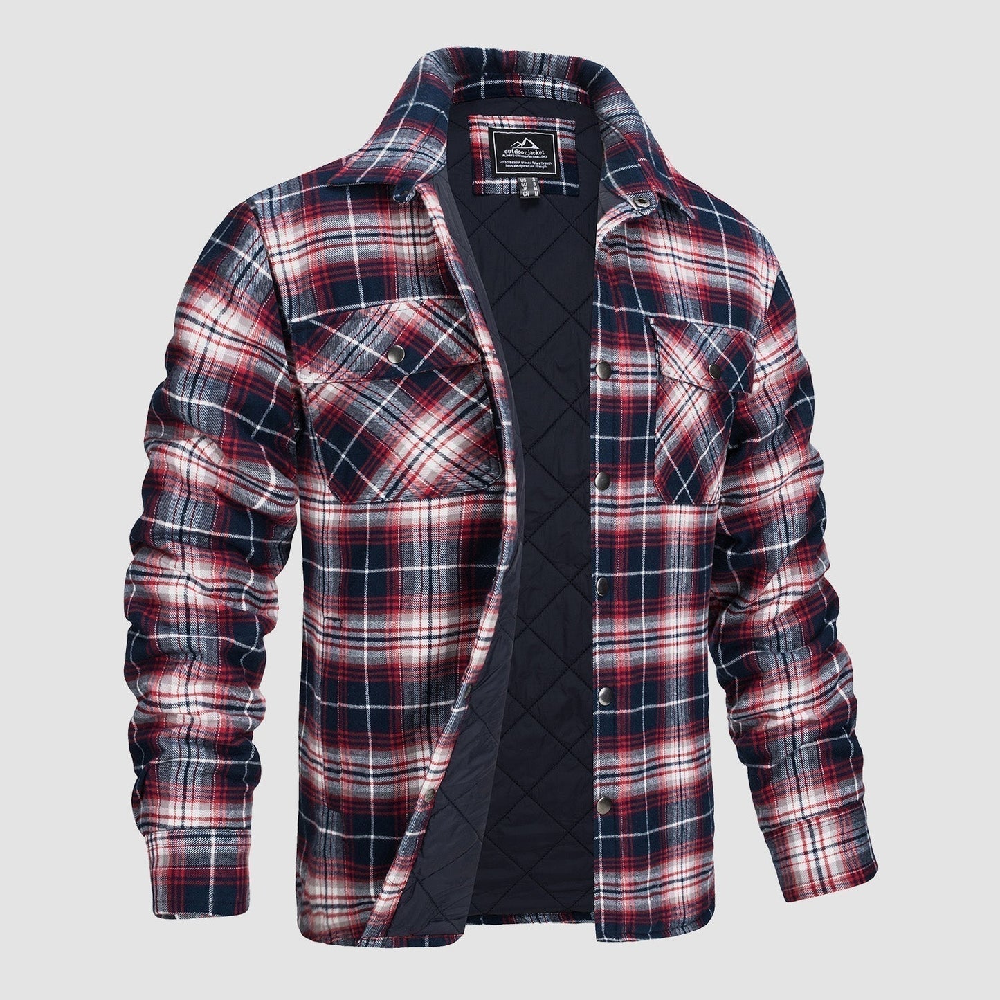 Men's Quilted Checked Modern Jacket