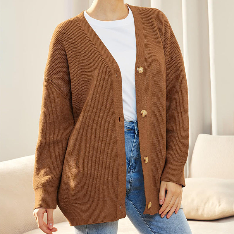 Women's Oversized Button-Up Cardigan Generous