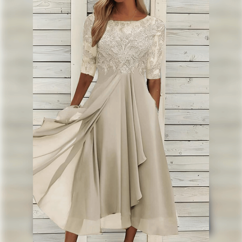 Elegant Women's Midi Cocktail Dress
