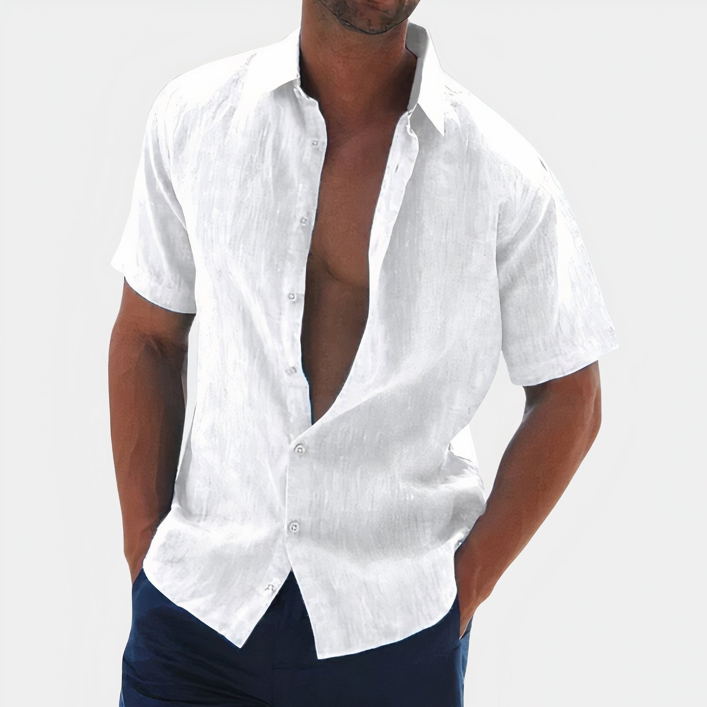 Men's Short Sleeve Button-Down Summer Shirt