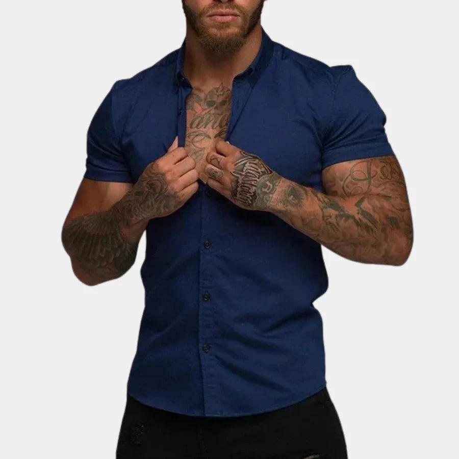 Men's Slim Fit Button-Up Shirt