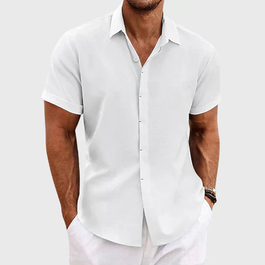 Men's Lightweight Collared Shirt with Buttons