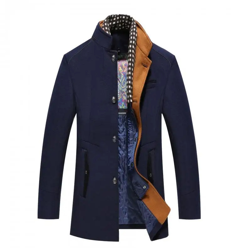 Men's Winter Jacket Warm Stylish Stand-up Collar