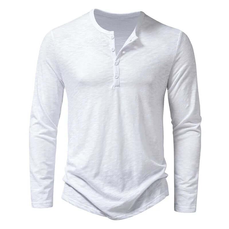 Men's Long Sleeve Casual Quarter Button Shirt