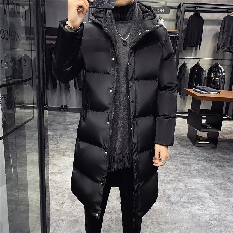 Men's Long Winter Parka Down Coat Hooded