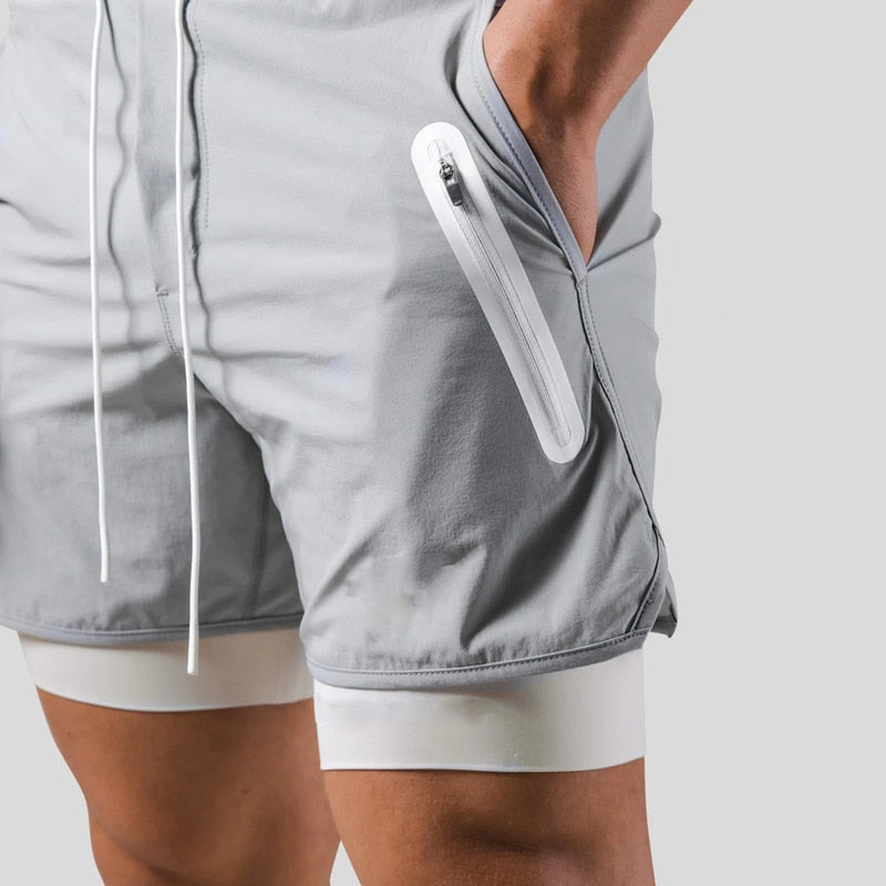 Men's 2-in-1 Running Shorts with Pockets