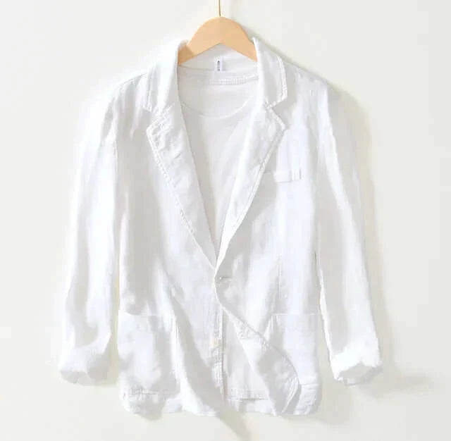 Linen Blazer Men Summer Lightweight