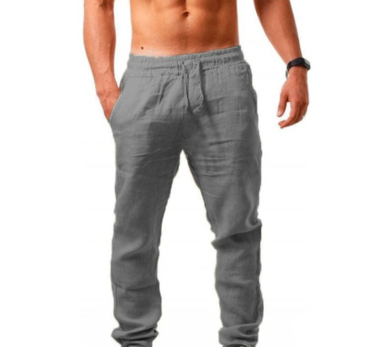 Linen Pants Summer Comfortable Elastic