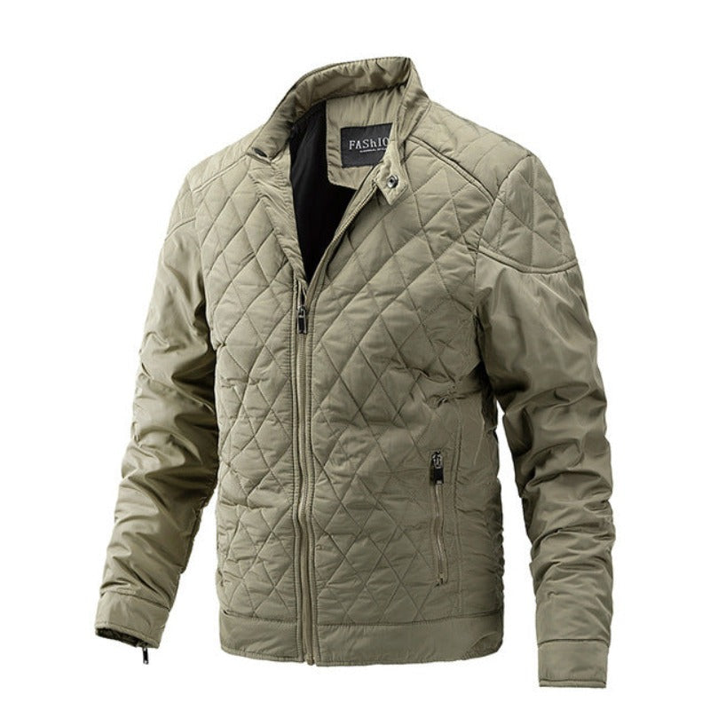 Herren Herbstjacke Rautenmuster Modern Stylish