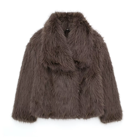 Stylish Women's Faux Fur Coat Luxury Quality