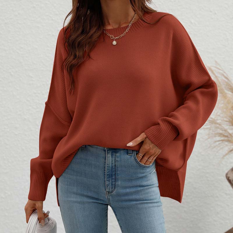 Women's Knitted Pullover Autumn Round Neck Model