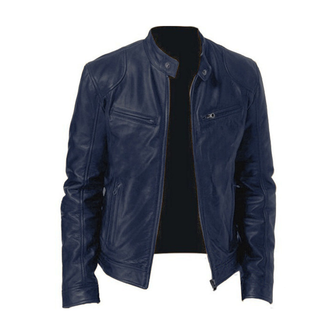 Elegant Men's Leather Jacket Modern Cut