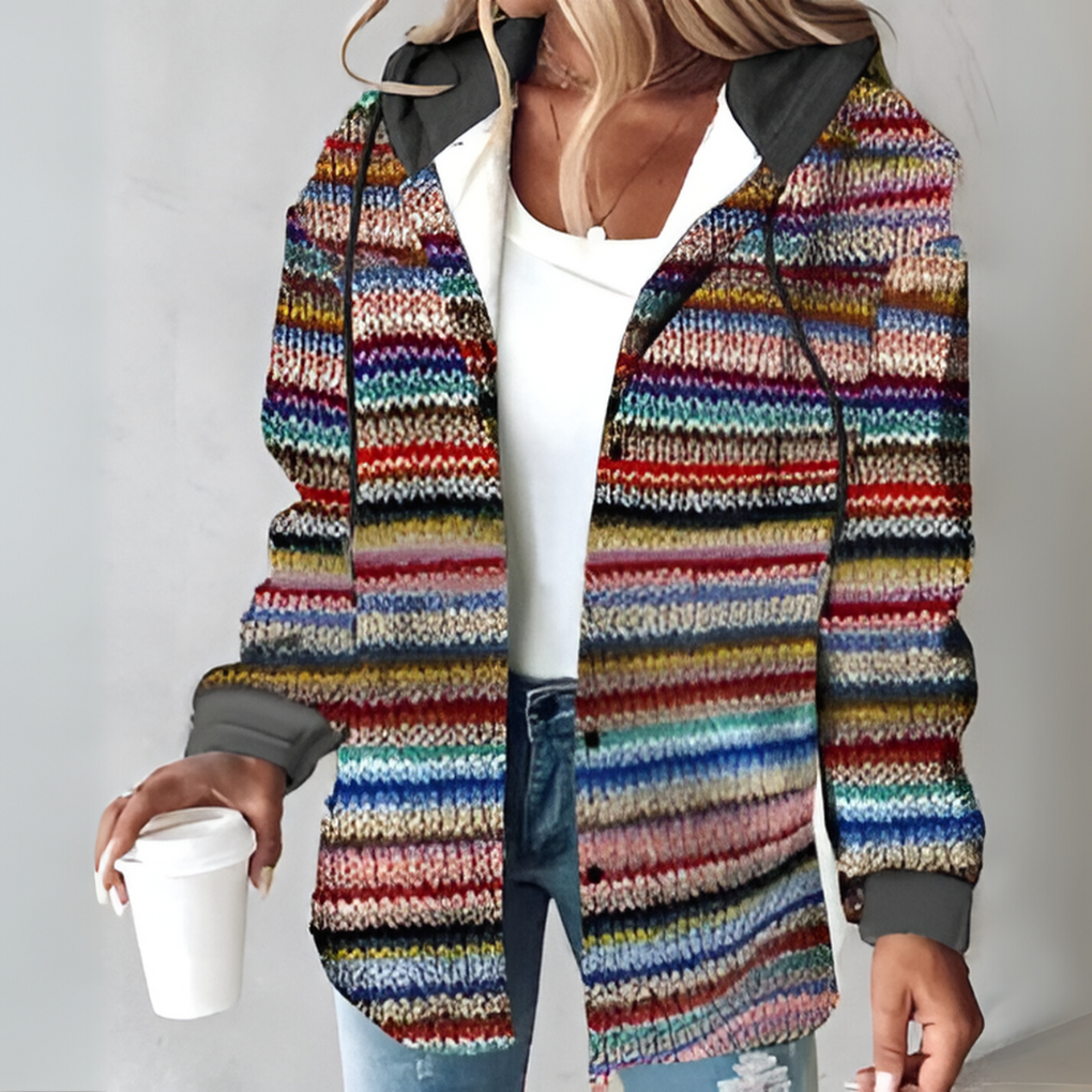 Bequeme Damenjacke Kapuze Warm - IdealeKleiden
