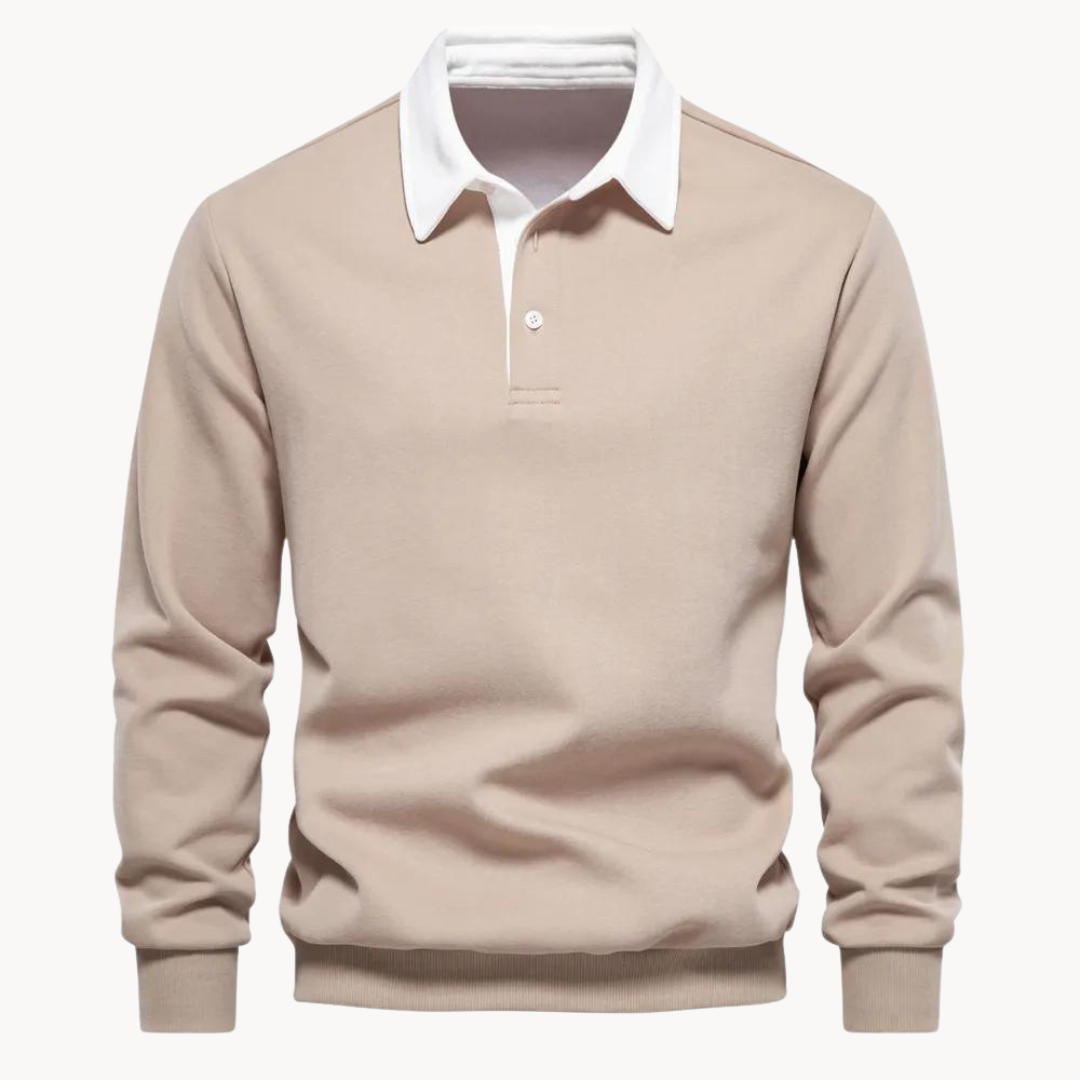 Men's Pullover Sweatshirt Comfortable Polo Collar