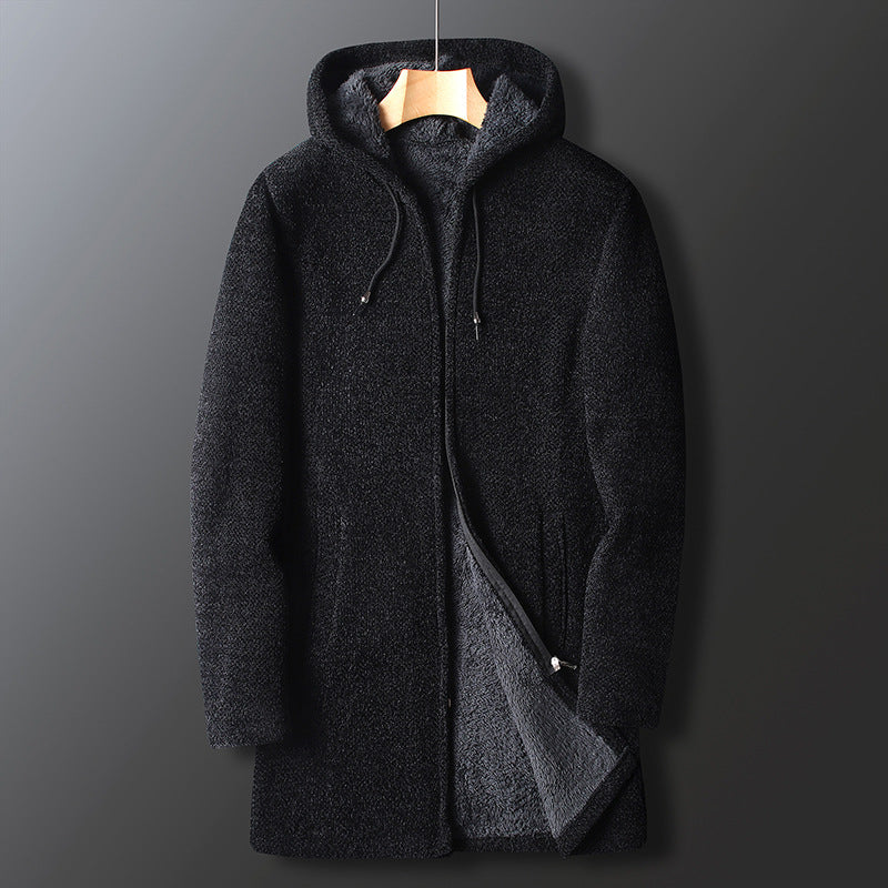 Men's Winter Jacket Long Hooded Warm Insulated