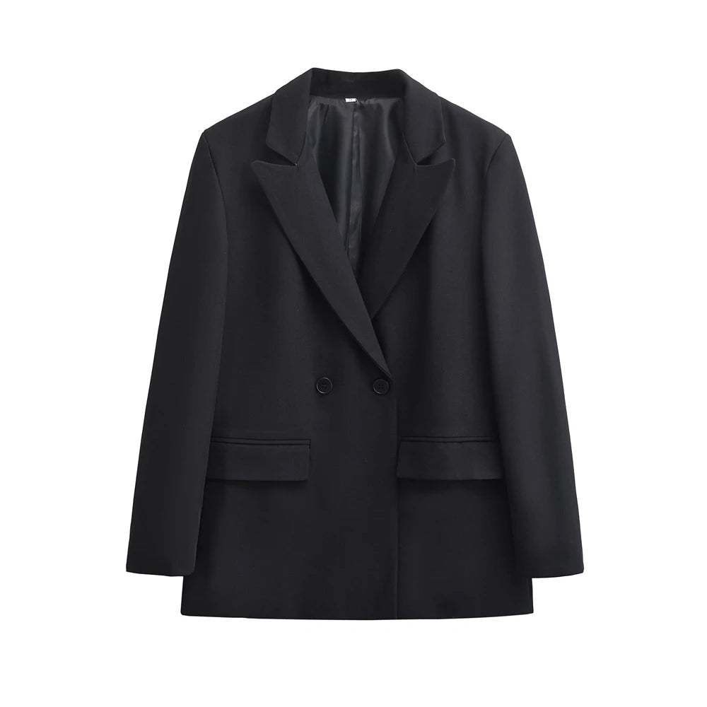 Women's Structured Double-Breasted Modern Blazer