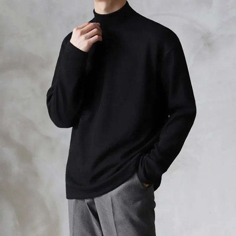 Stylish stand-up collar sweaters made from premium quality