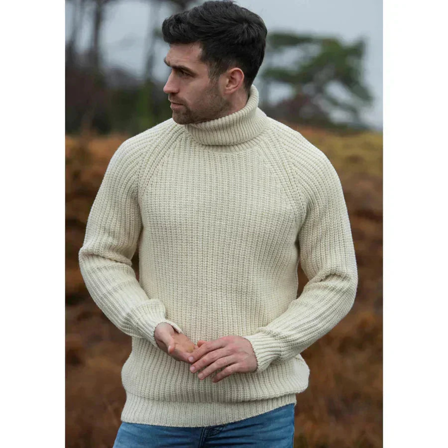 Herren Pullover Warm Hochkragen - IdealeKleiden