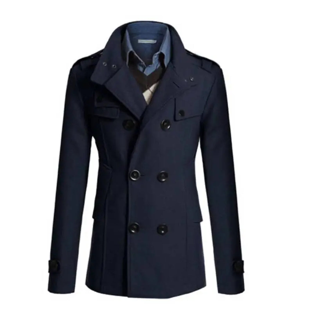 Elegant Women's Jacket Wool Blend Slim Fit