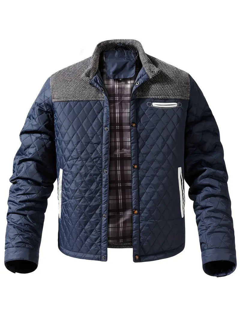 Men's Padded Jacket Stand-up Collar Warm Insulated