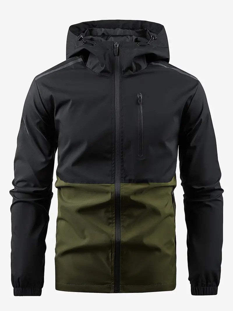 Men's Windbreaker Jacket Outdoor Sporty Hooded