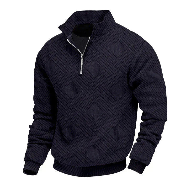 Men's Knitted Jumper Half-Zip Warm & Elegant