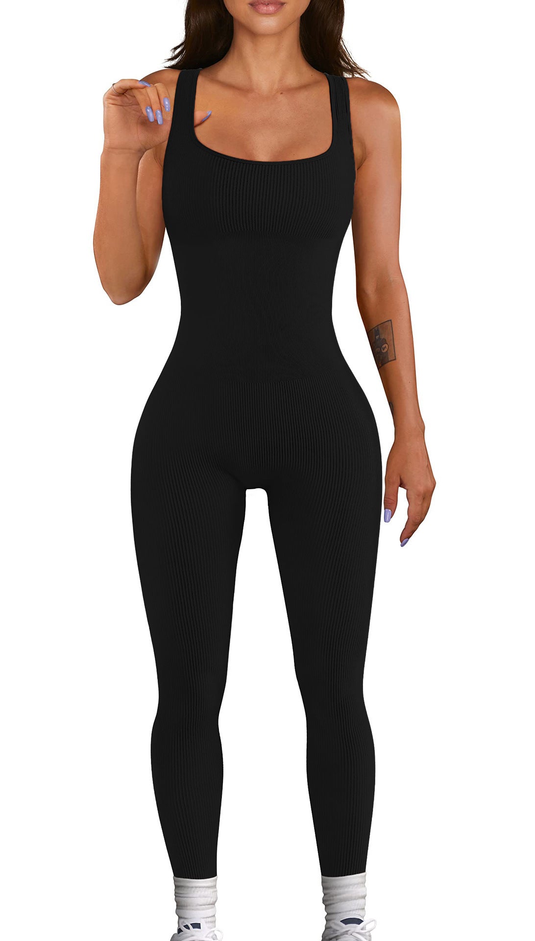 Women's Leggings Jumpsuit Ribbed Design Trendy Elegant