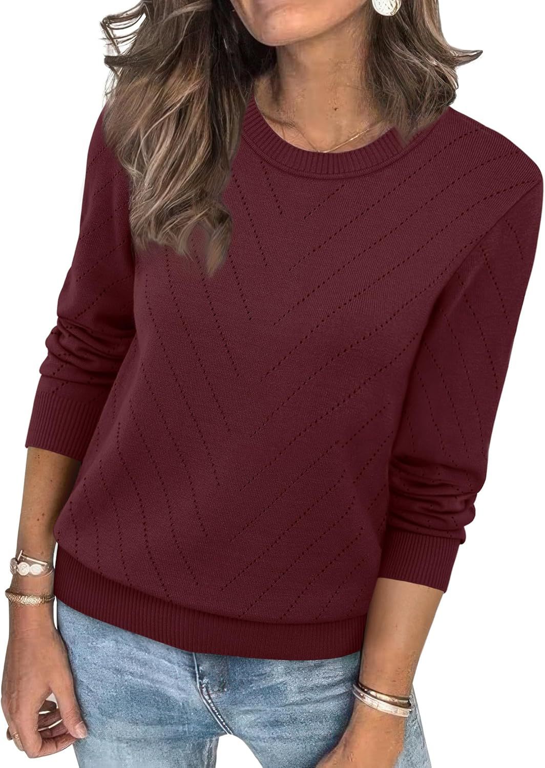 Damen Pullover Streifen Chic Eleganz