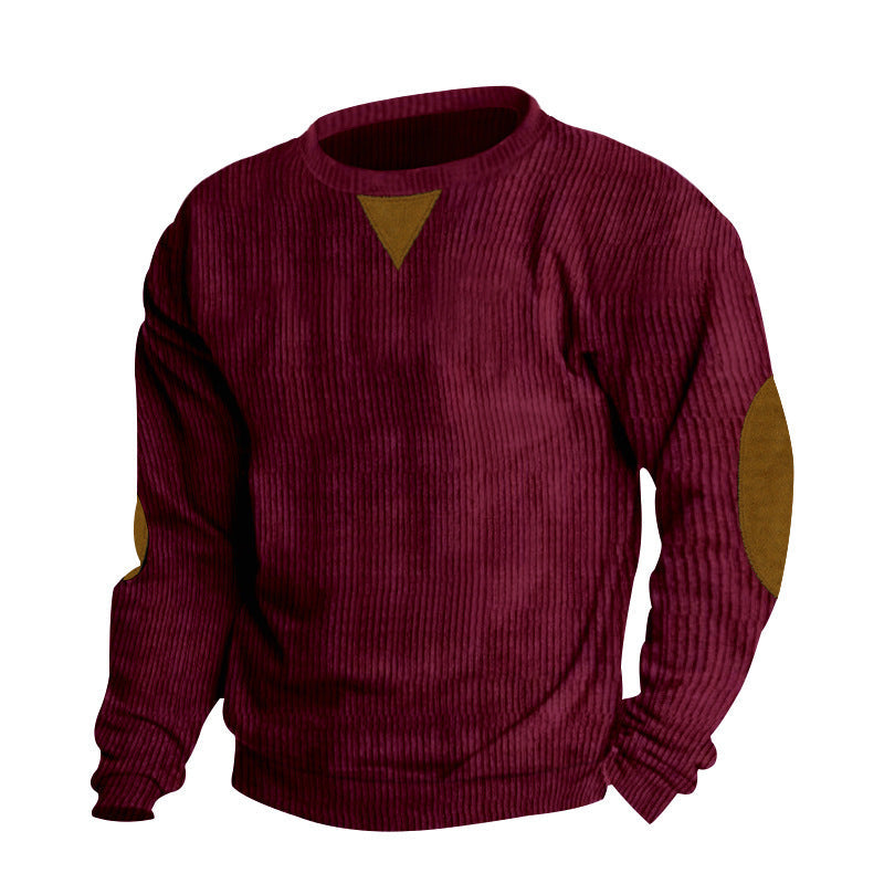 Men's Modern Knit Sweater Elbow Patches