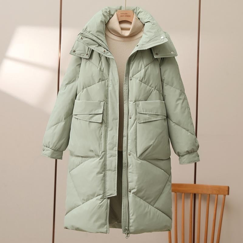 Practical Quilted Jacket With Hood