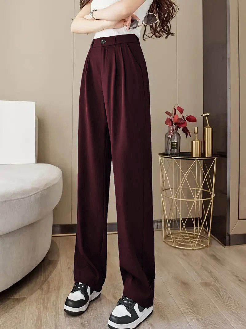 Women's High-Waist Trousers Comfortable Elegant