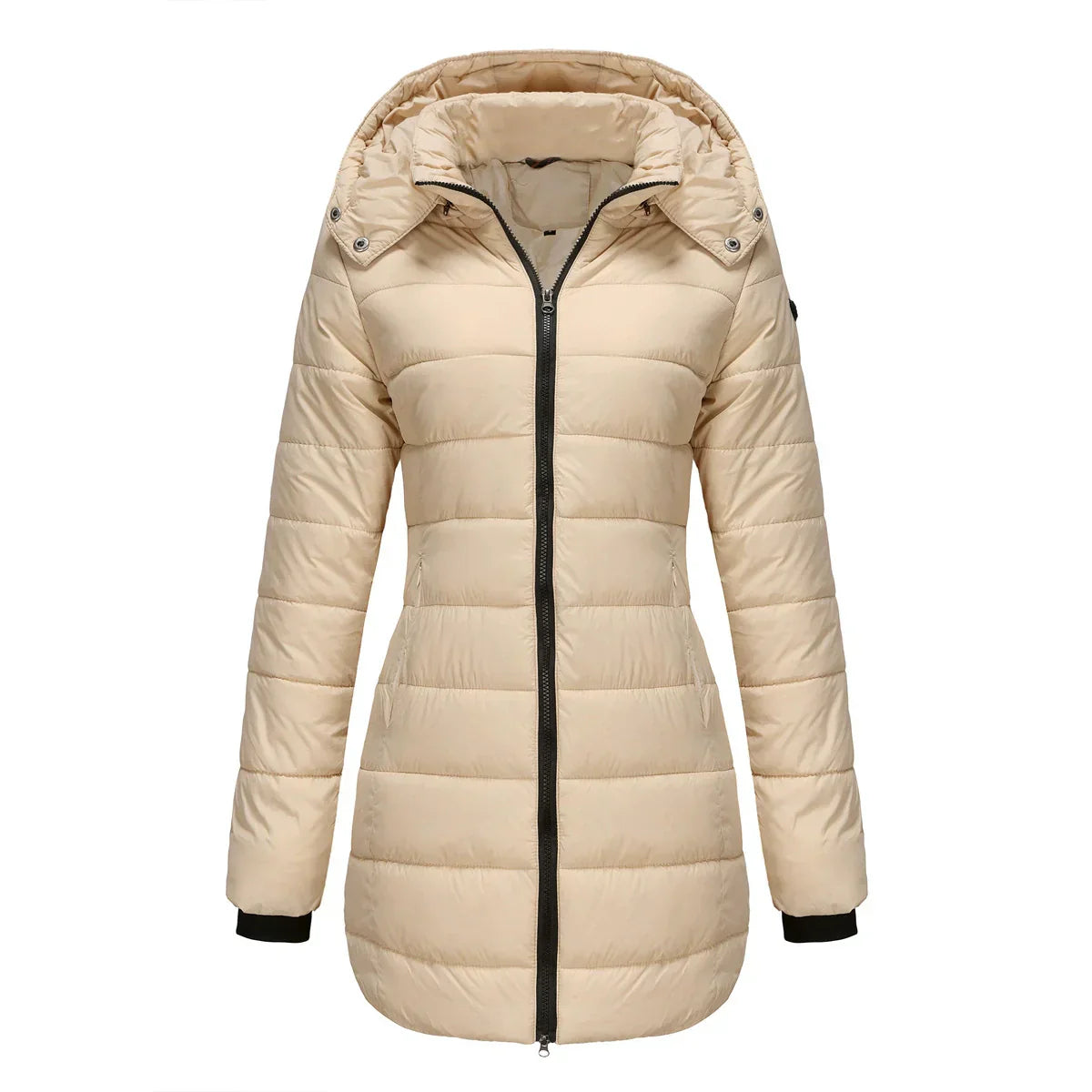 Women's Puffer Jacket Lined Warm Insulated