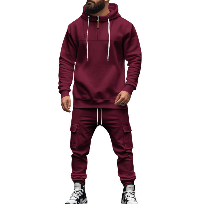 Men's Modern Sports Tracksuit with Zipper Pockets