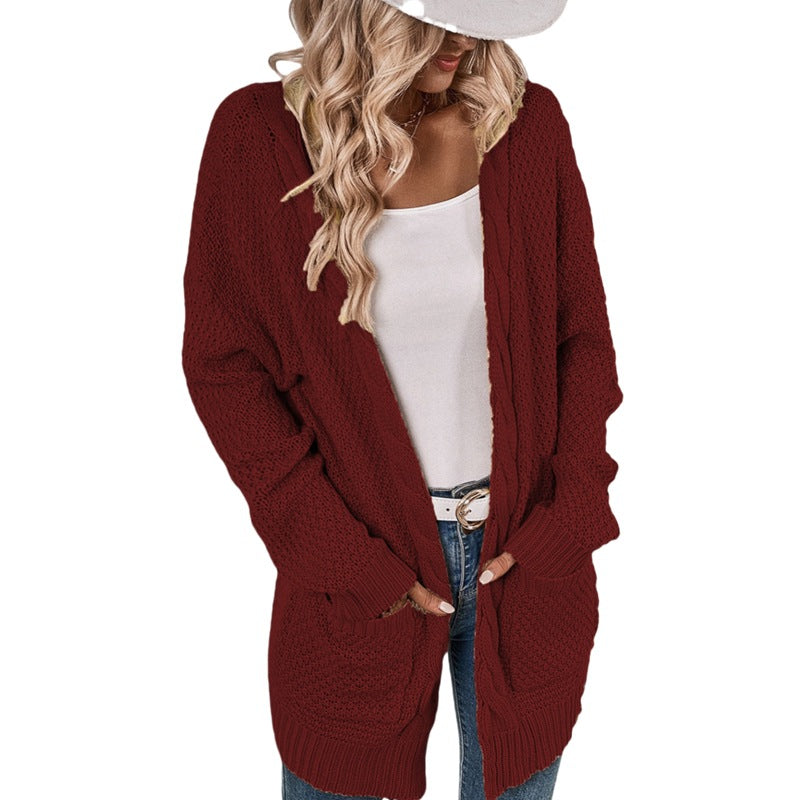 Women's Knitted Cardigan Generous with Pockets Elegant Design