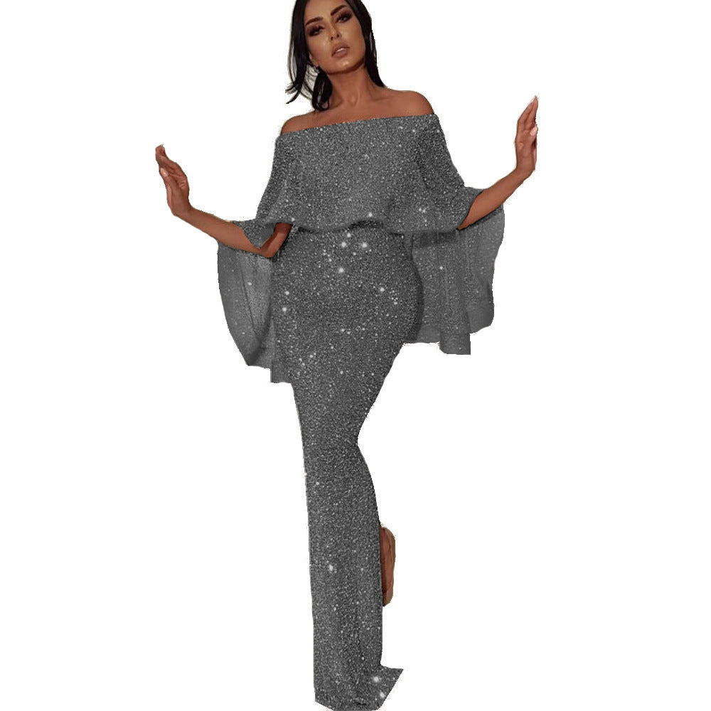 Women's Top Glamorous Wrap Top with Glitter Accents