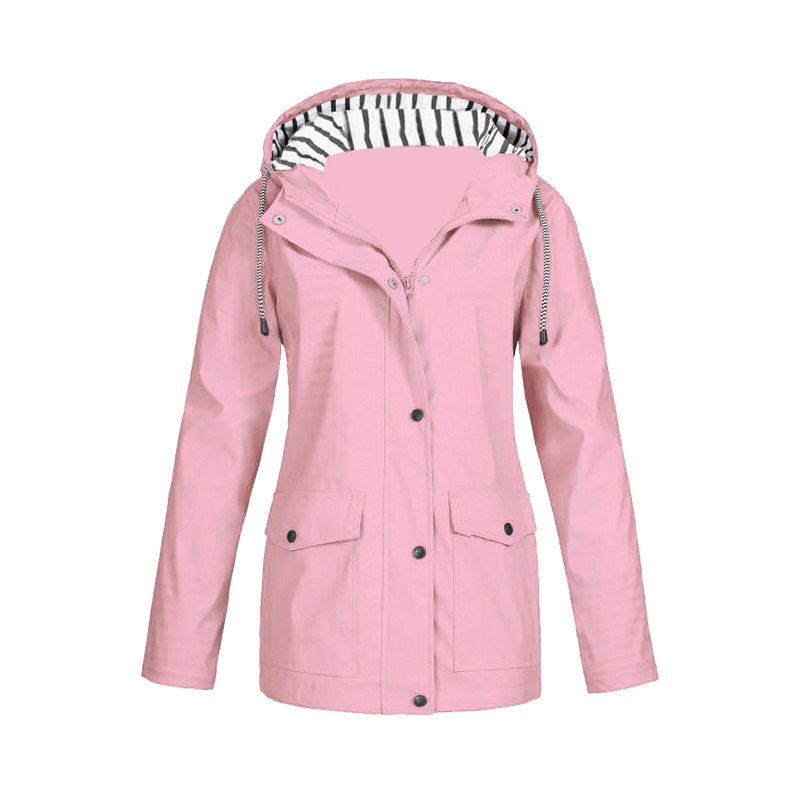 Waterproof Women's Jacket Hood Zipper