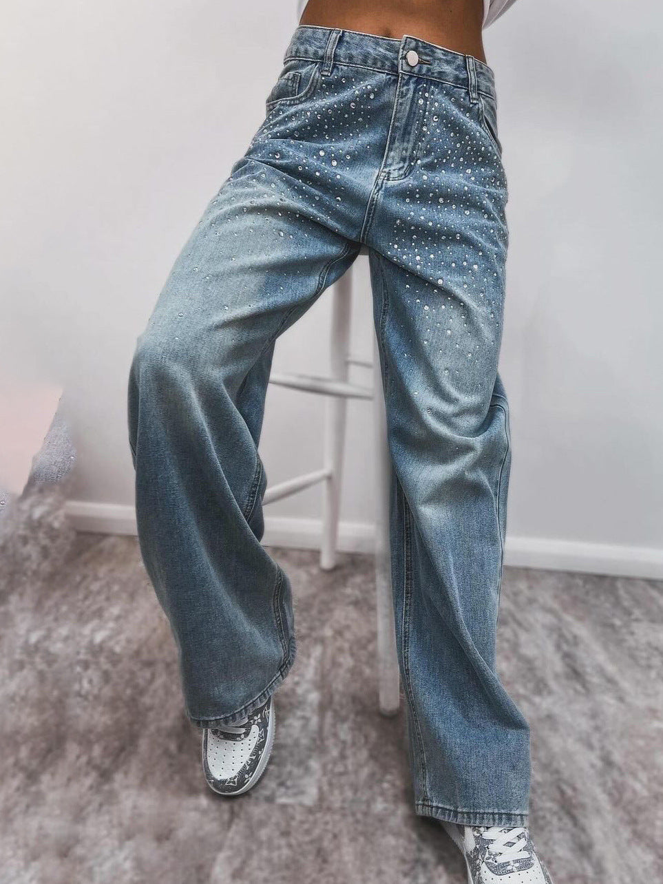 Women's Glamour Rhinestone Jeans